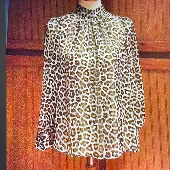 H&M Tops - #081, H & M, size S, animal print, long sleeve blouse